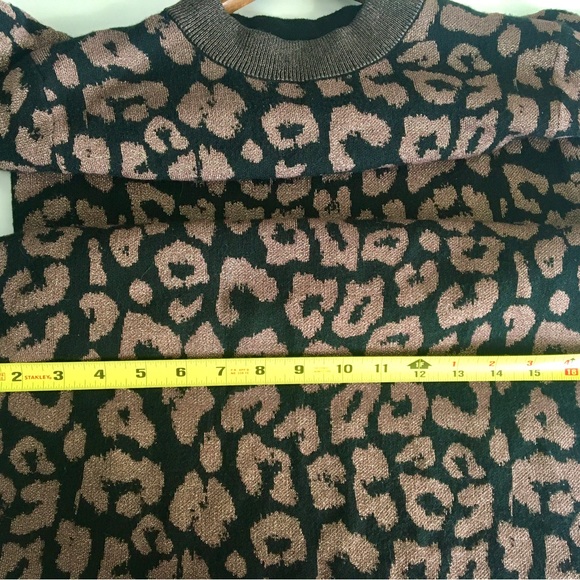 J Crew women’s leopard long sleeve dress. Large size. Stretch fit. - Picture 8 of 14